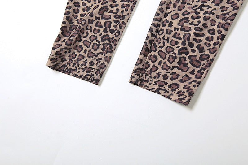 Spring Sexy High Waist Tight Fitting Leopard Print Jumpsuit 15