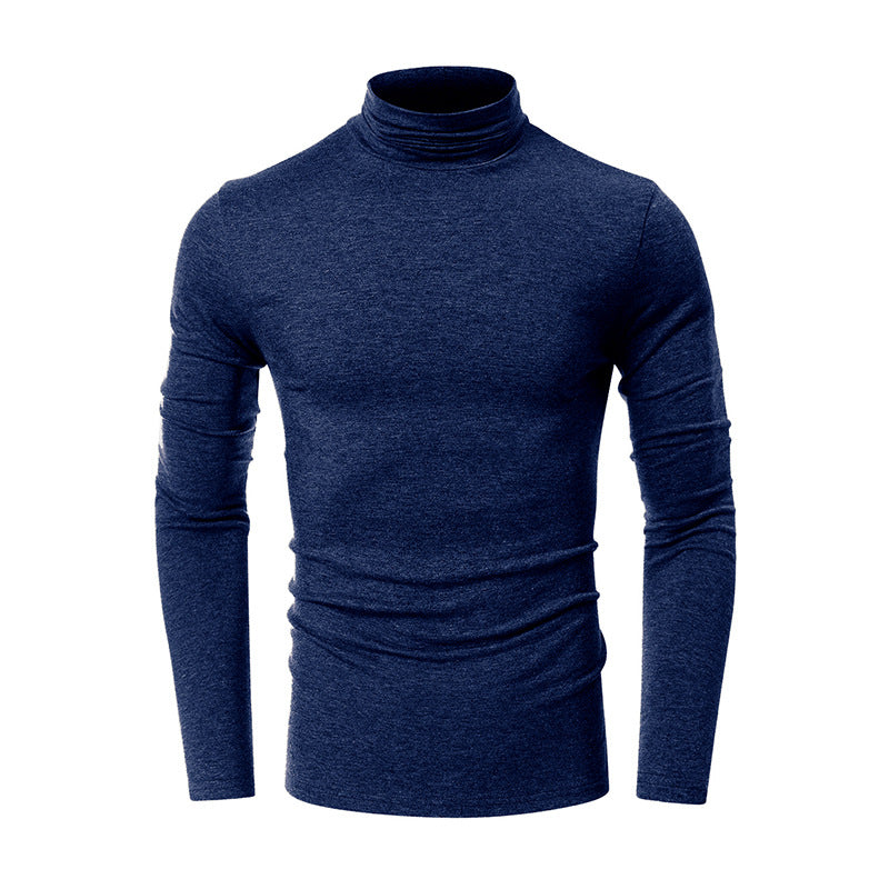 Men's Fall and Winter Turtleneck Basic Long Sleeve T-Shirt 23