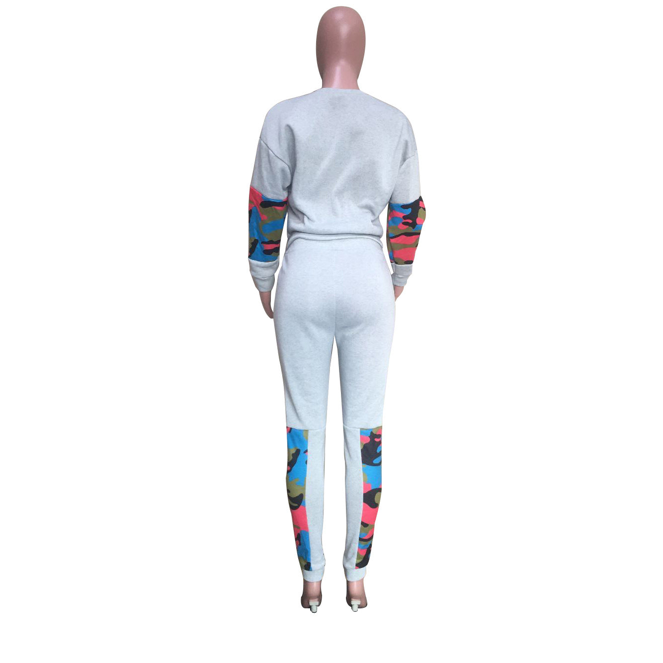 Stylish Printed Patchwork Casual Two Piece Track Suit 21