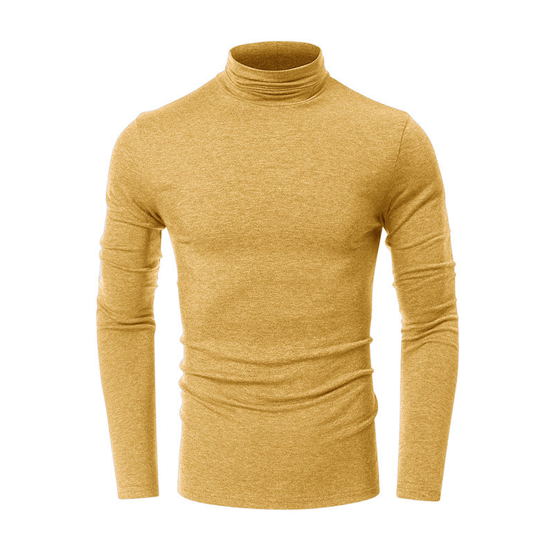 Men's Fall and Winter Turtleneck Basic Long Sleeve T-Shirt 10