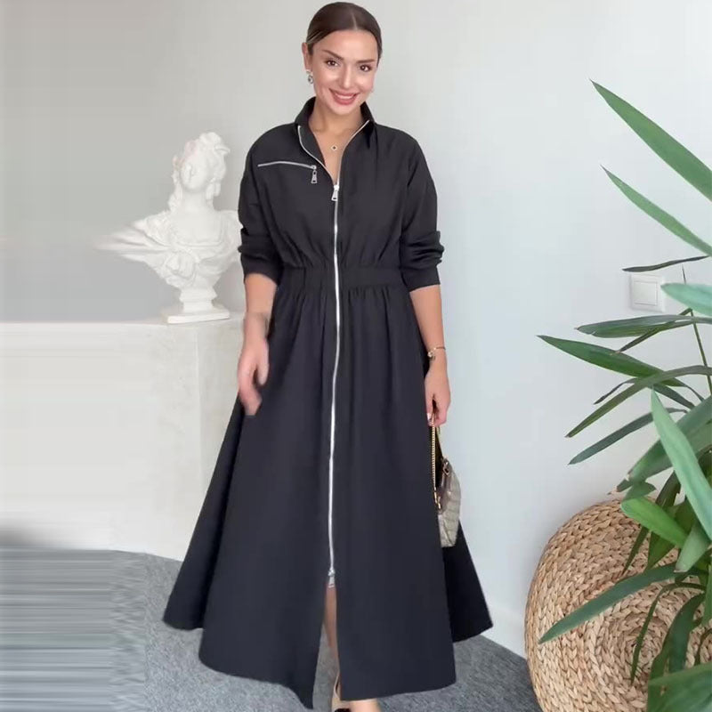 Autumn Women's Fashion Slim Waist Long-Sleeved Dress