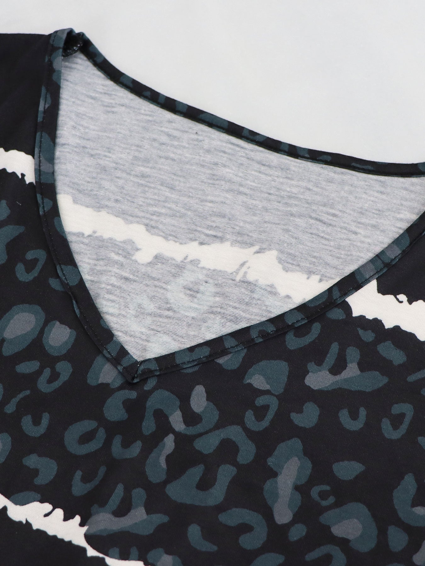 Plus Size Women's Summer V-Neck Striped Casual Dress 6