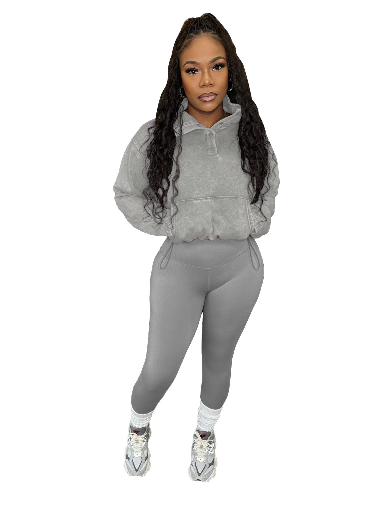 Women Sports Casual Top+Pants Two-piece Set 9