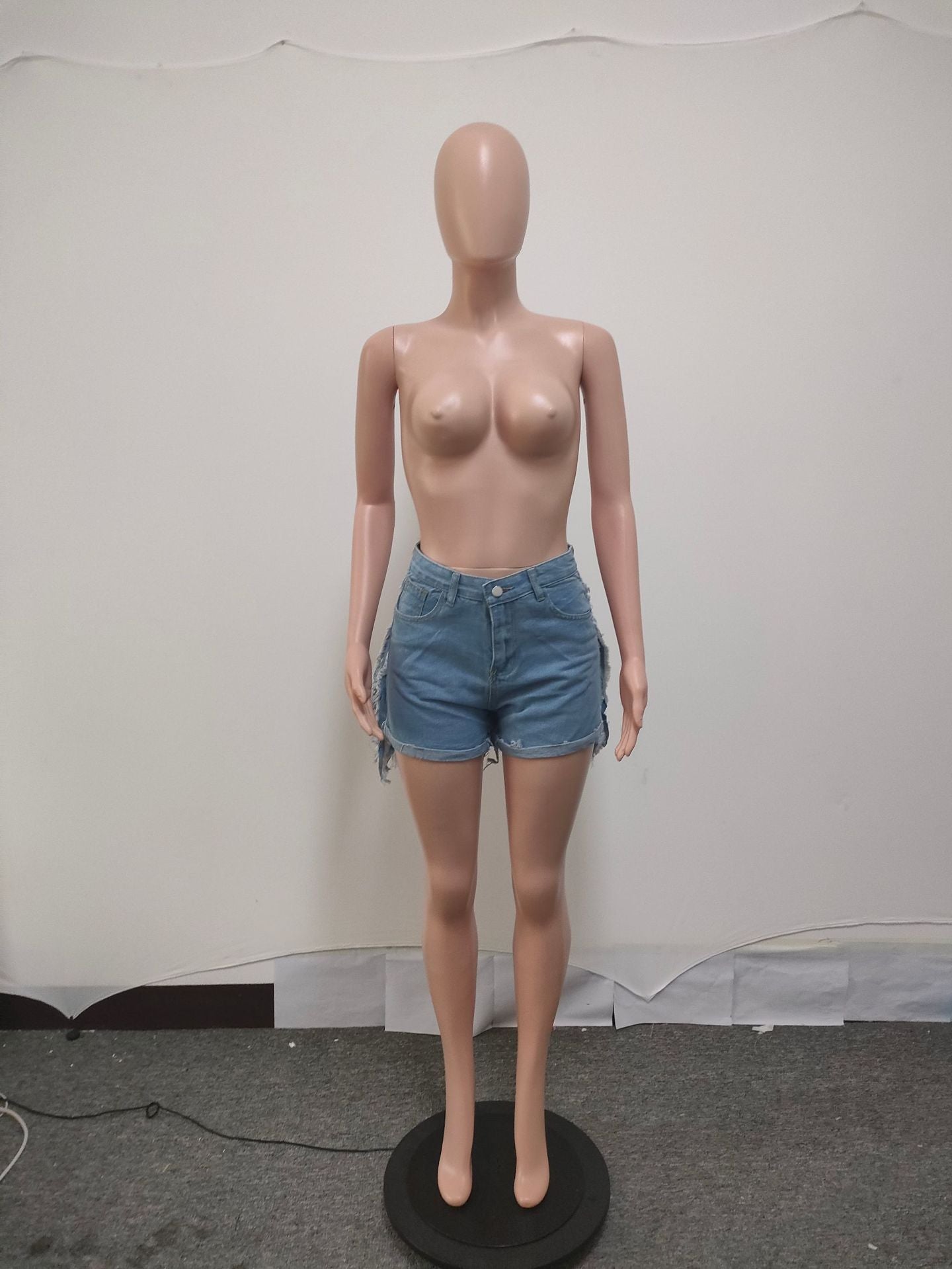 Women Fringed Denim Shorts 5