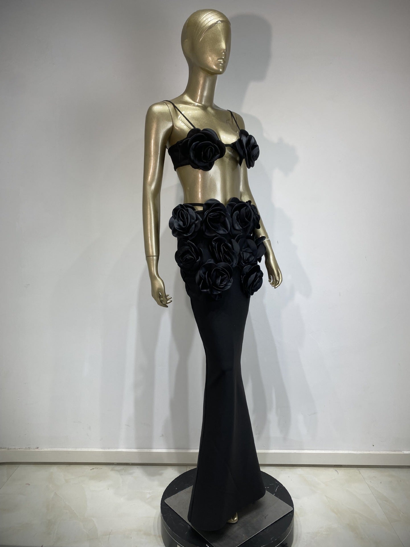 Floral Bustier Top & Long Skirt Beach Party Outfit 6