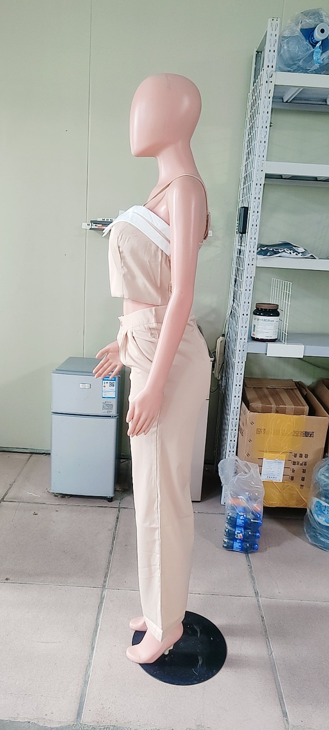 Women Contrast Color Patchwork Top and Pant Casual Two-Piece Set 14