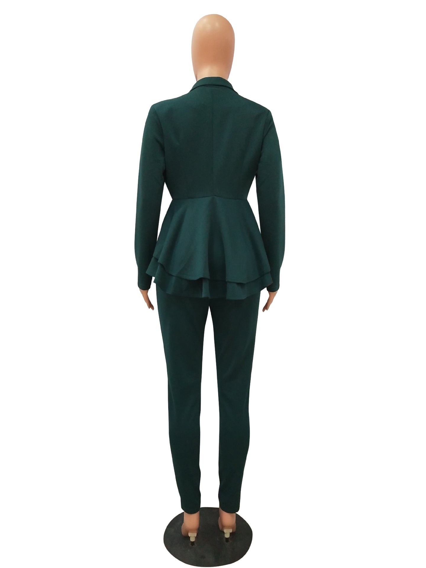 Fashion Ruffle Career Suit Casual Two Piece Set 36