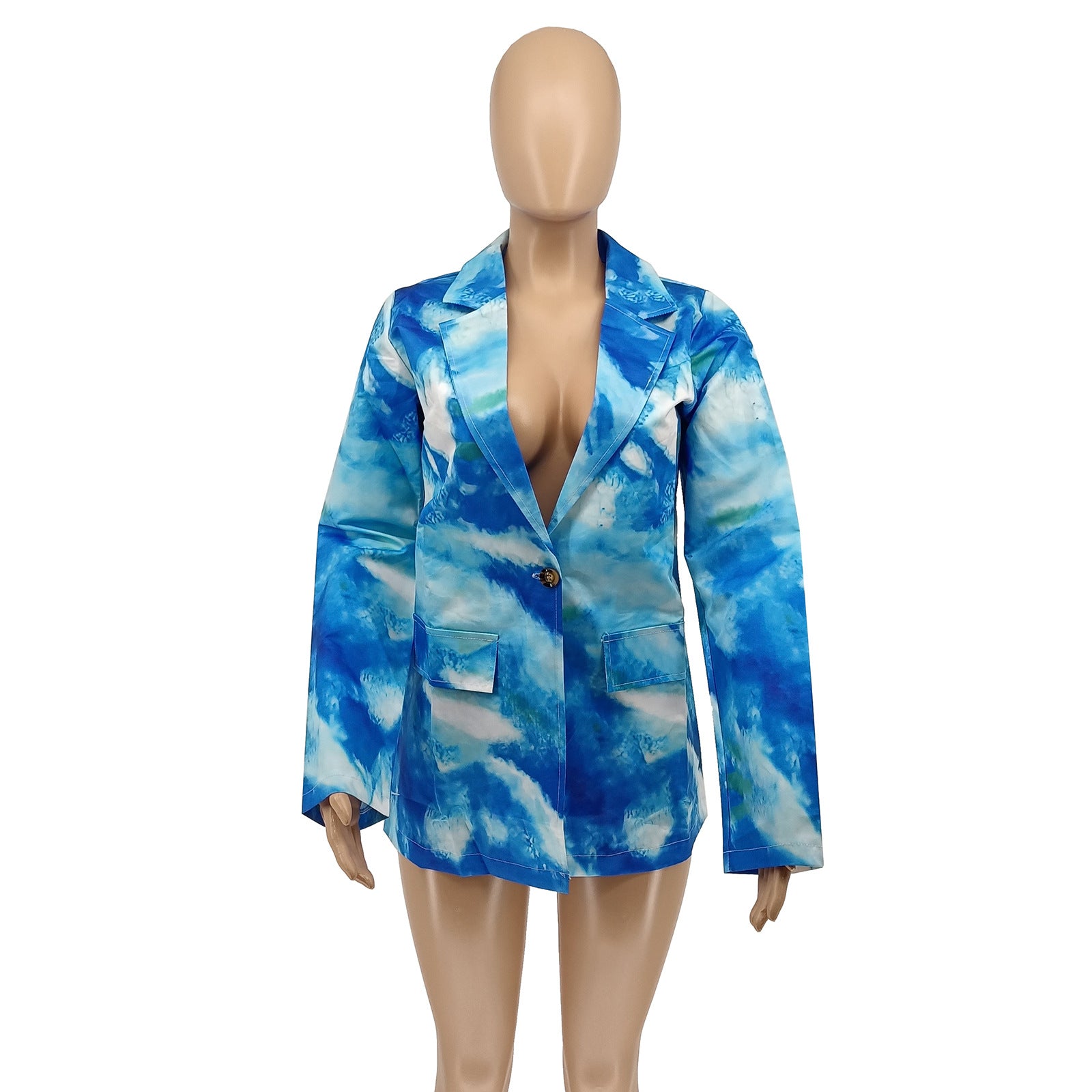 Women'S Fashion Trendy Print Long Sleeve Chic Blazer 6