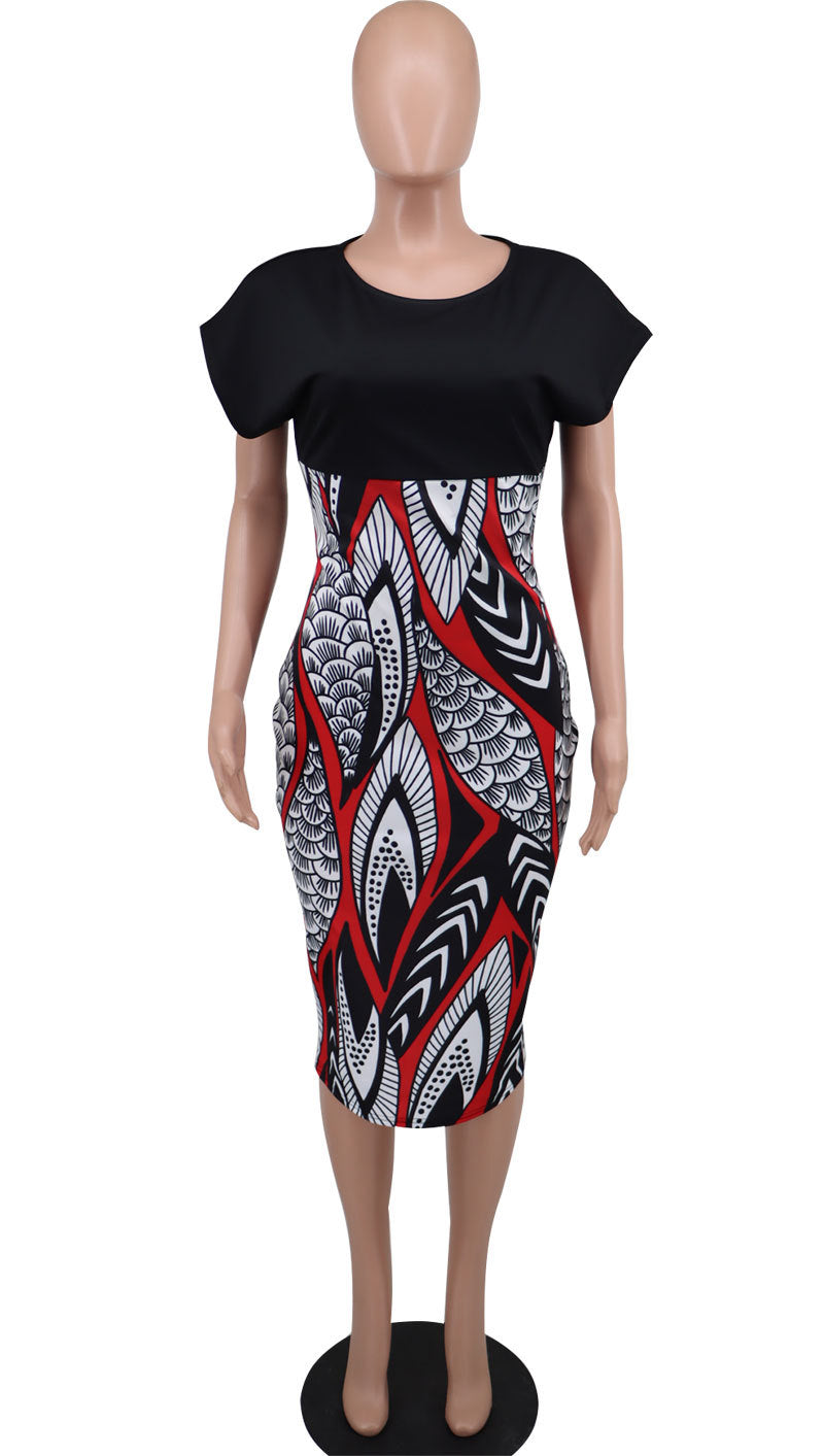 Women Casual Spring Round Neck Dress 9