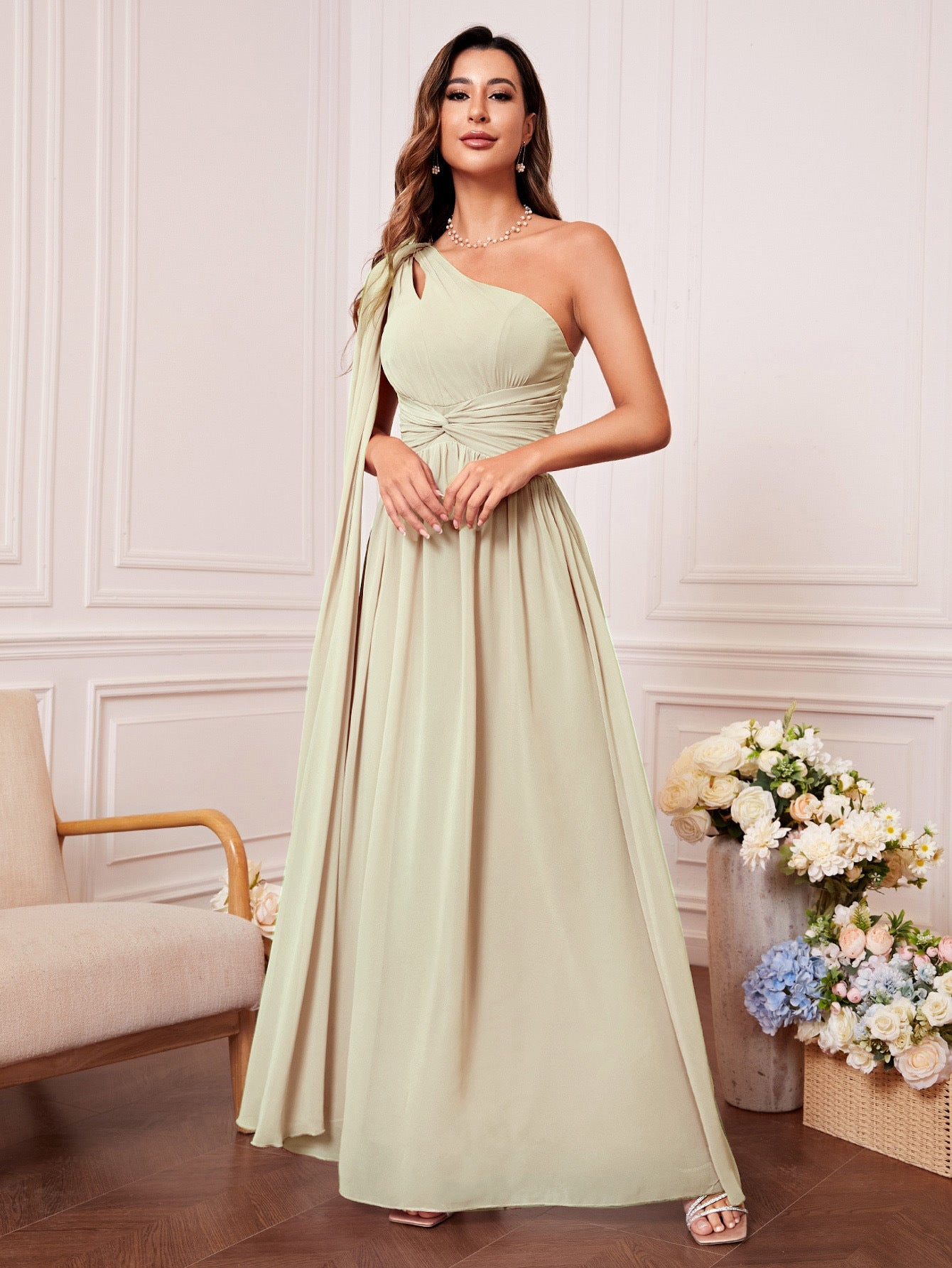 Women Summer Slash Shoulder Evening Dress 14