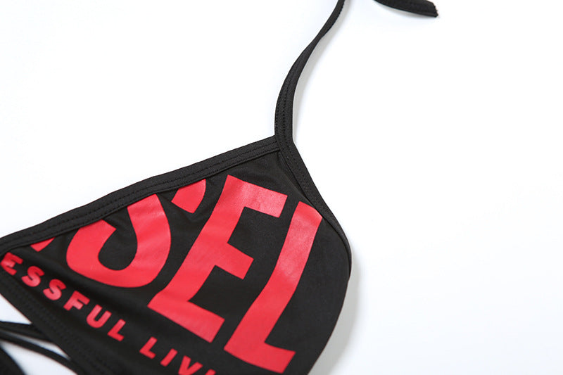 Women Summer Sexy Halter Neck Strappy Top Bodycon Skirt Bikini Two-piece Set 11