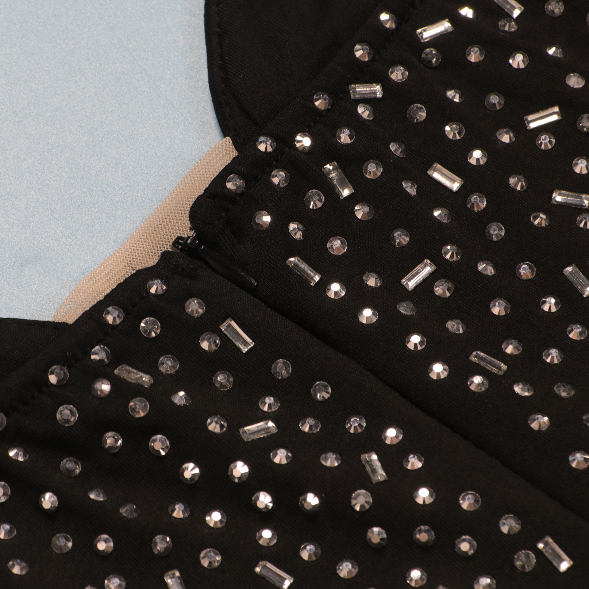 Women Beaded Stretch Suspender Bodycon Jumpsuit 29