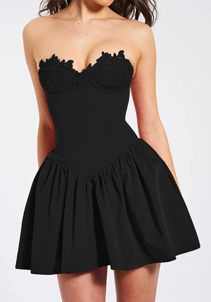 Women summer sexy strapless dress