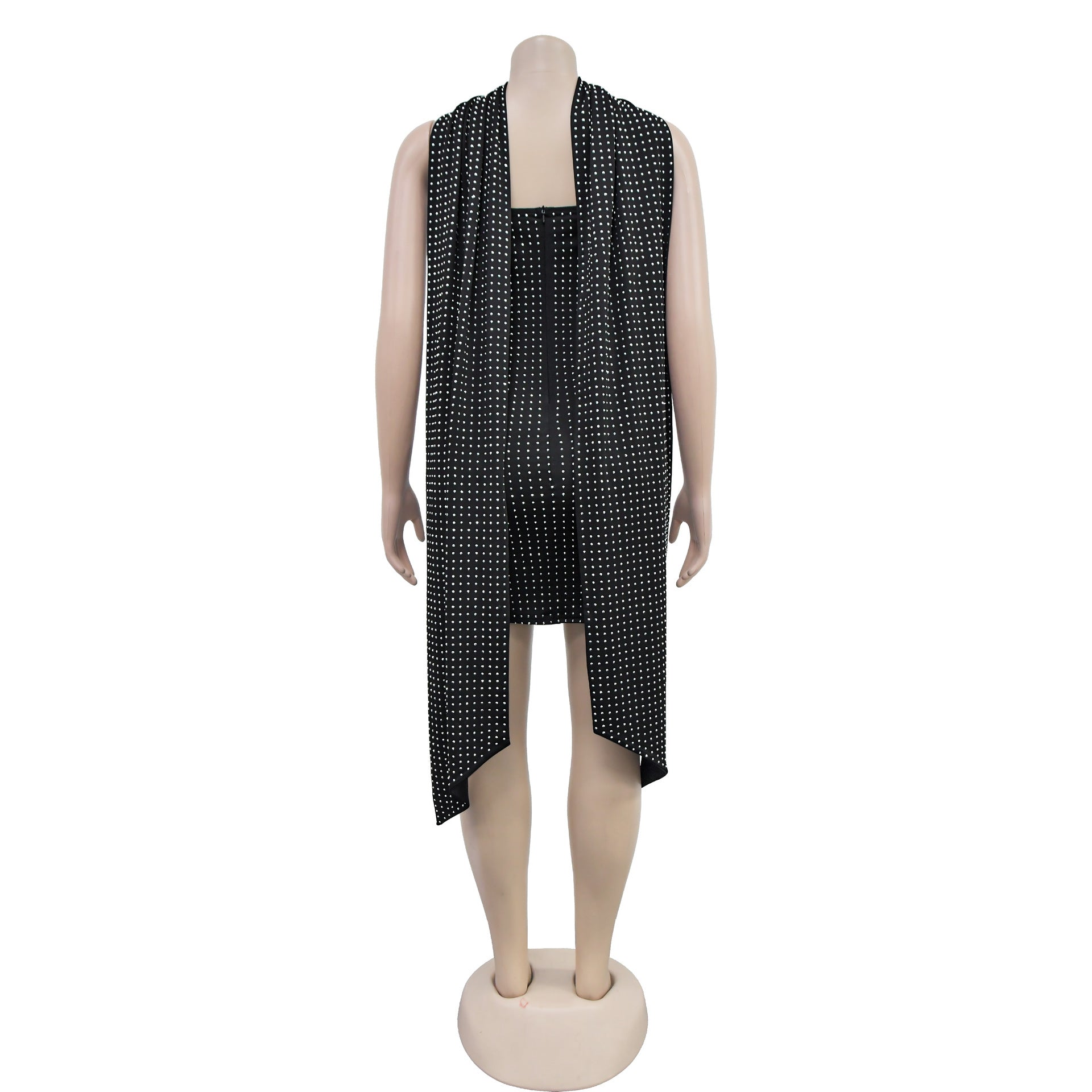 Women sexy ribbon beaded dress 13