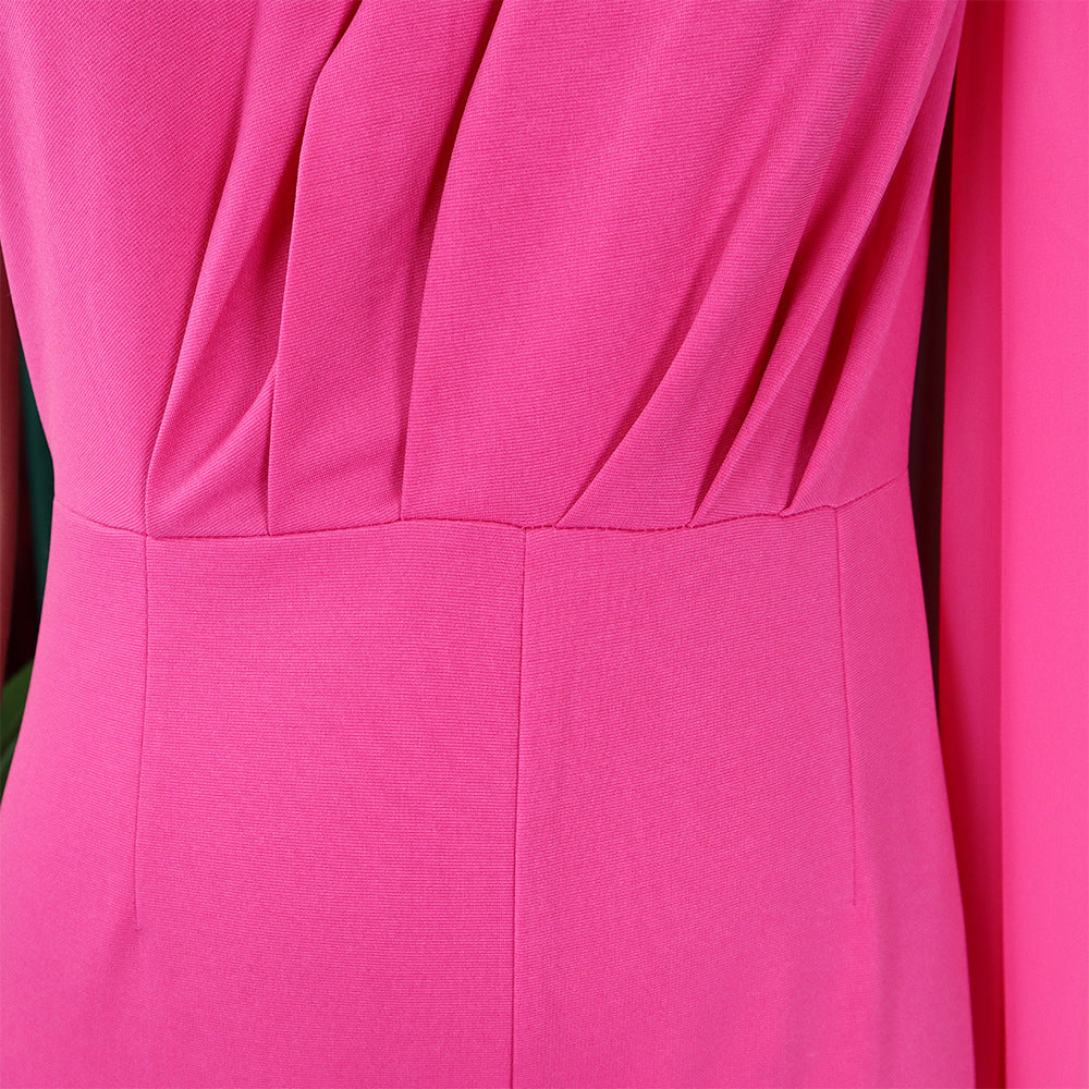 African Women's Solid Color Sexy One Shoulder Formal Party Fashion Jumpsuit 35