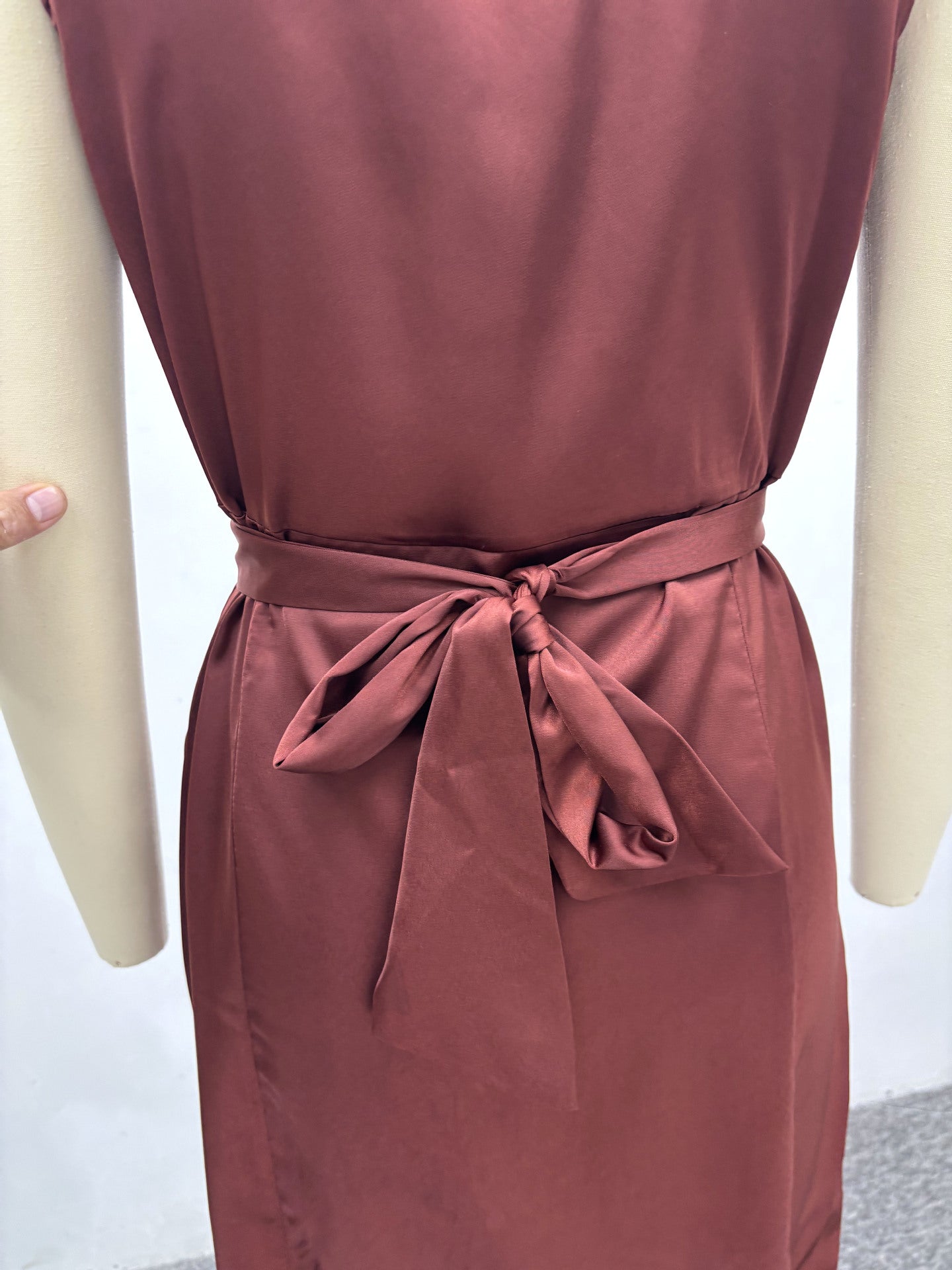 African Women's Loose Elegant Belt Slim Fit Vest Dress Plus Size Trendy Maxi Dress 13