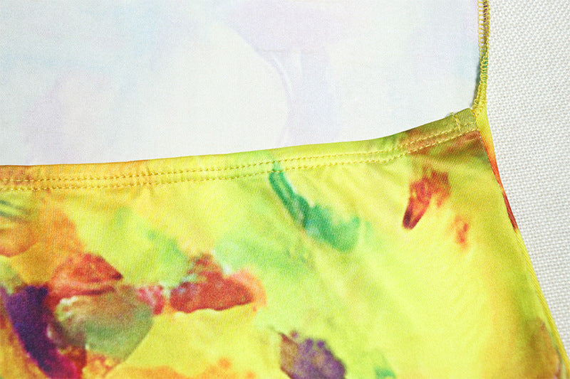 Women printed sexy Halter Neck sleeveless Bodycon dress 13