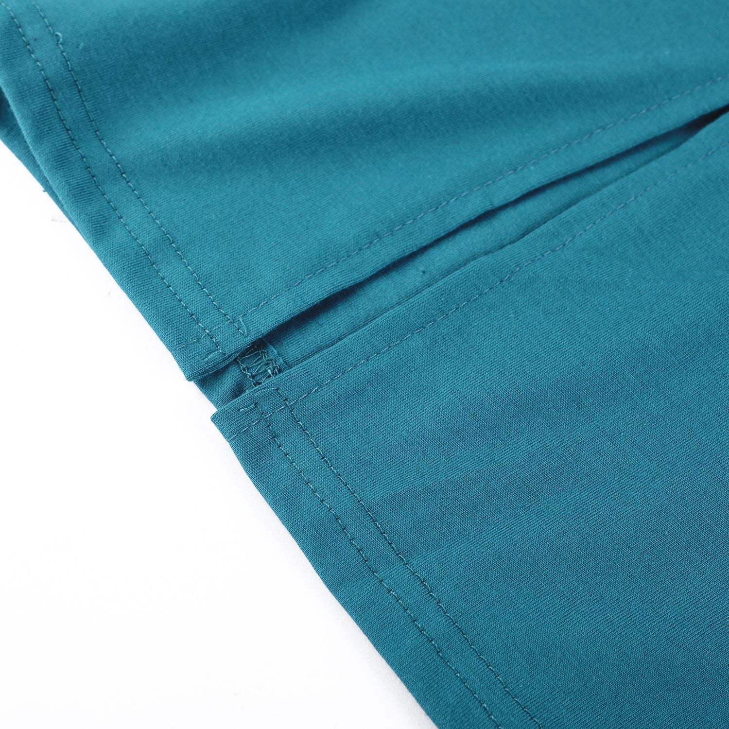 Women's Three Quarter Sleeve Fake Two Piece Patchwork Professional Bodycon Dress 25