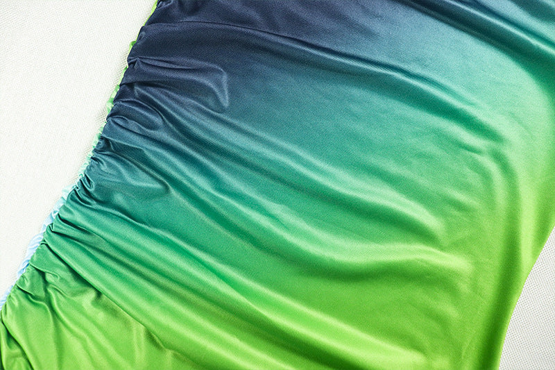 Fashion Slash Shoulder Printed Tight Fitting Bodycon Women's Dress 12