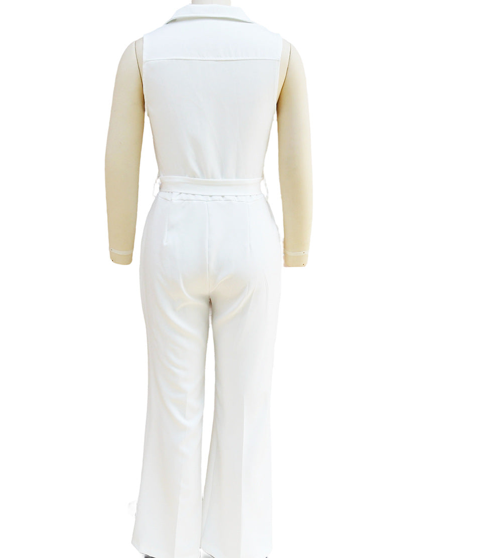 Women Career Sleeveless Jumpsuit 13