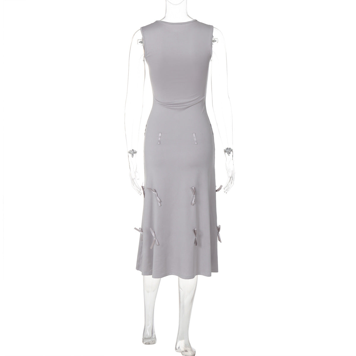 Women's Summer Fashion Sleeveless Slim Waist Slim Adjustable Dresses 13