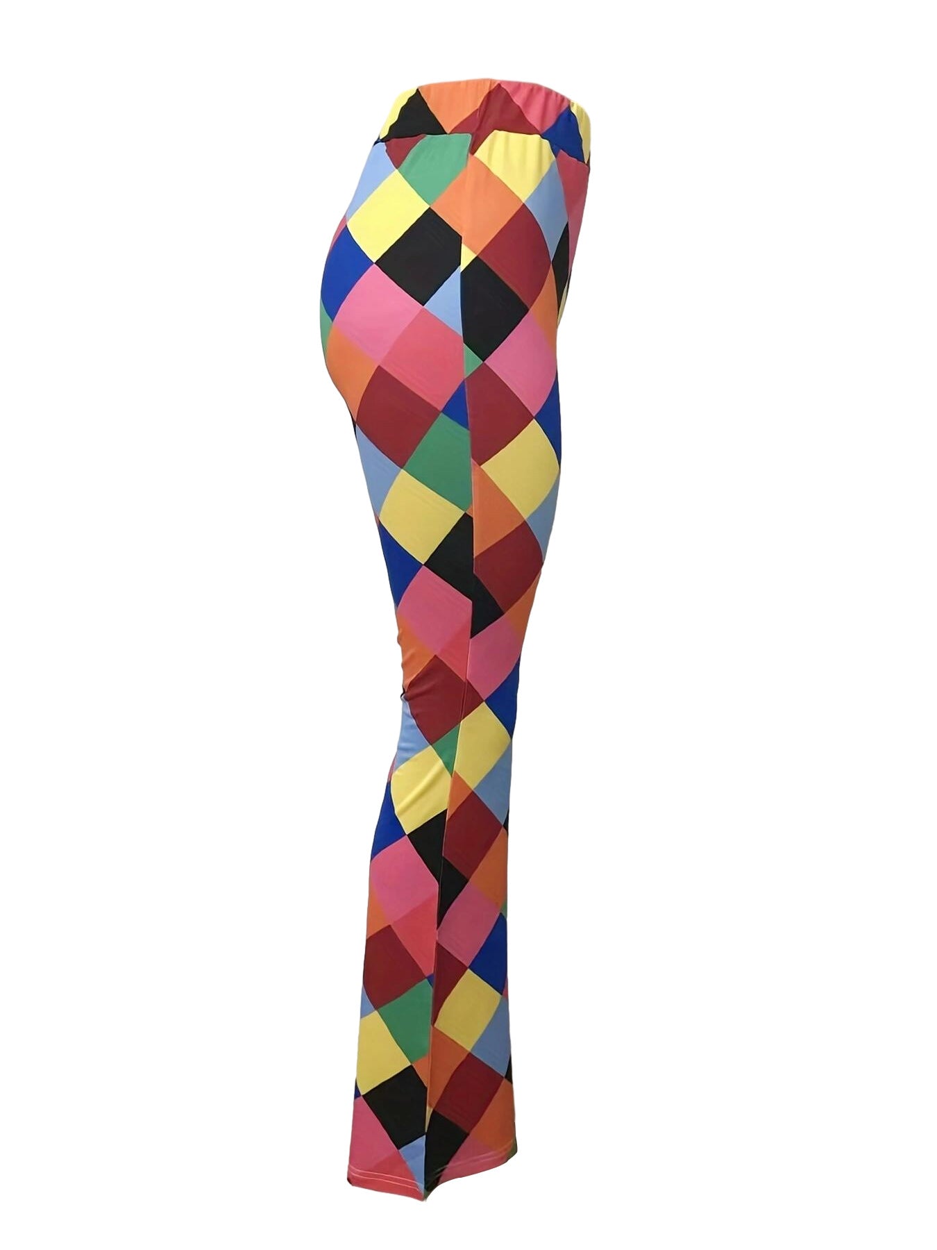 Women's Printed Pad-Dyed Flare Trousers 4