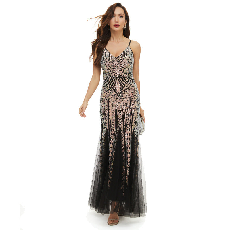 Women Sequin Sleeveless Dress Evening Dress 9