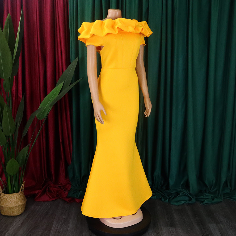 Women's Summer Off Shoulder Sexy Mermaid Long Dress 11