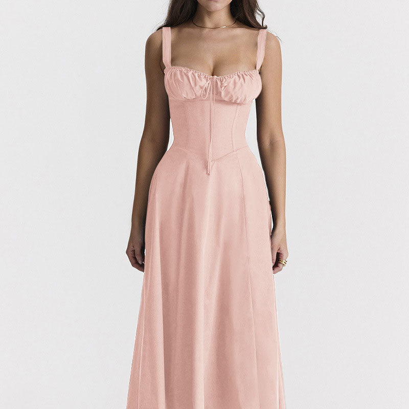 Women French summer elegant Strap Dress 13