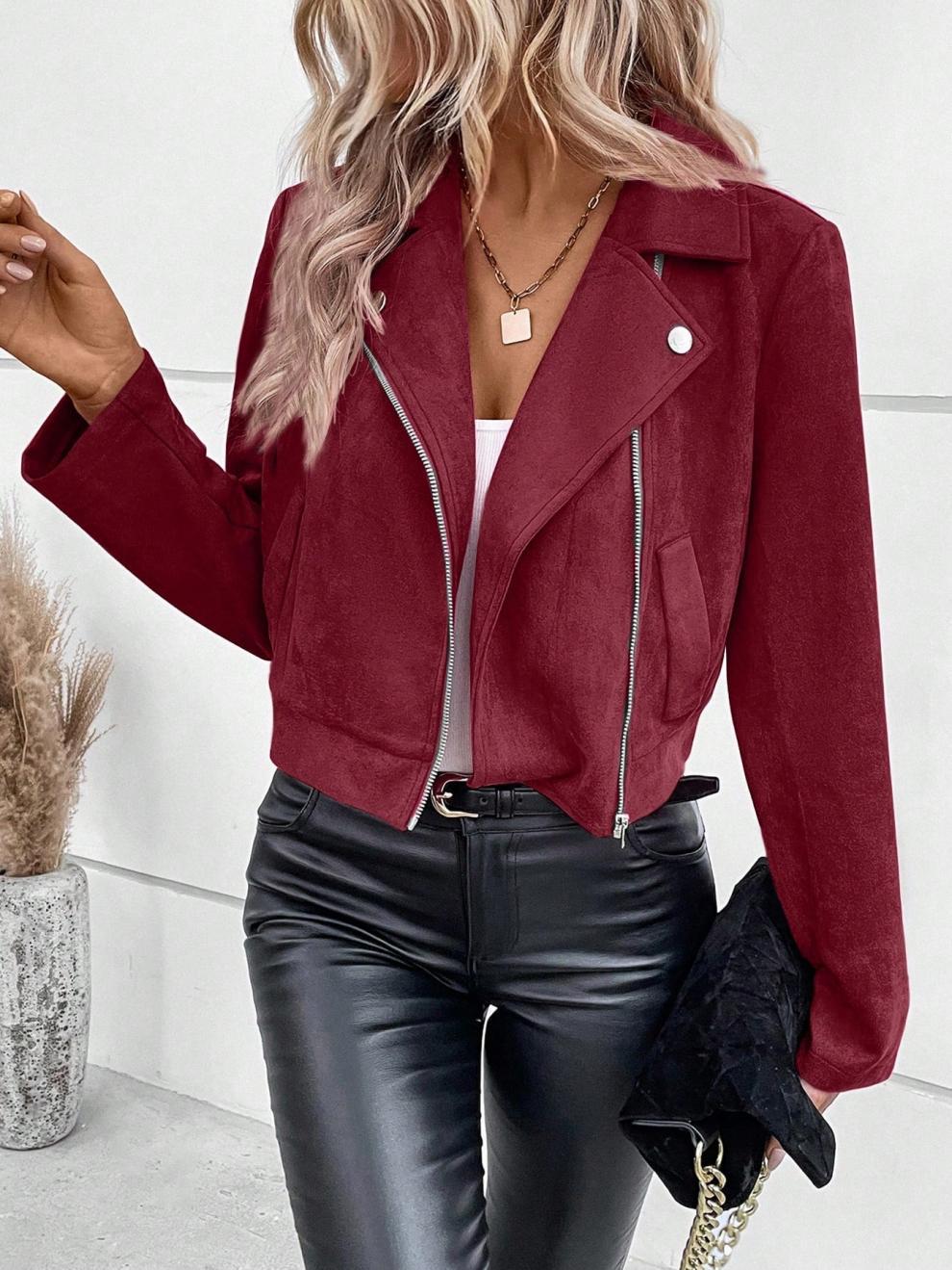 Jacket Short Coat Suede Top Women's Wear