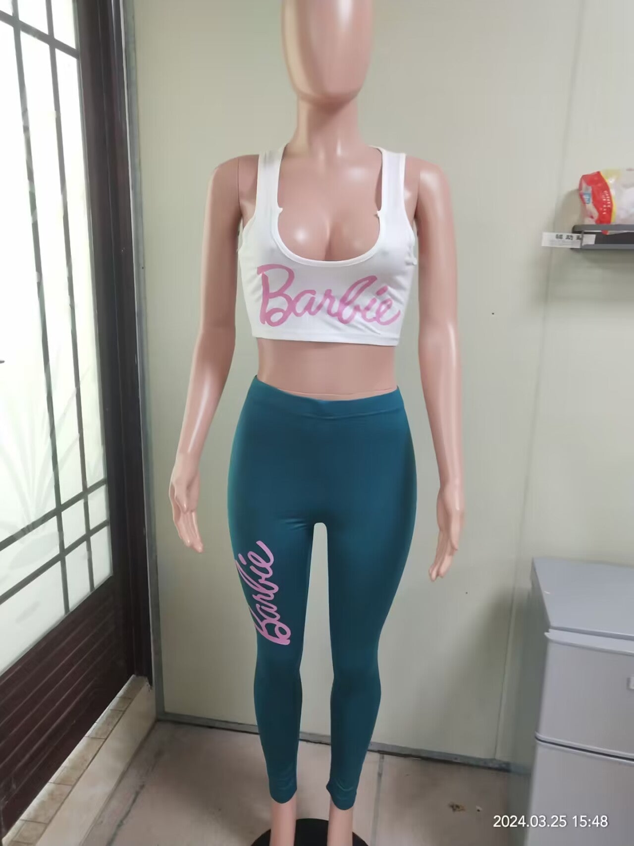 Women's Sexy Fashion Printed Vest Solid Pants Two Piece Set 4