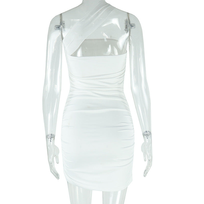 Women Solid Halter Neck Sexy Bodycon Dress 11