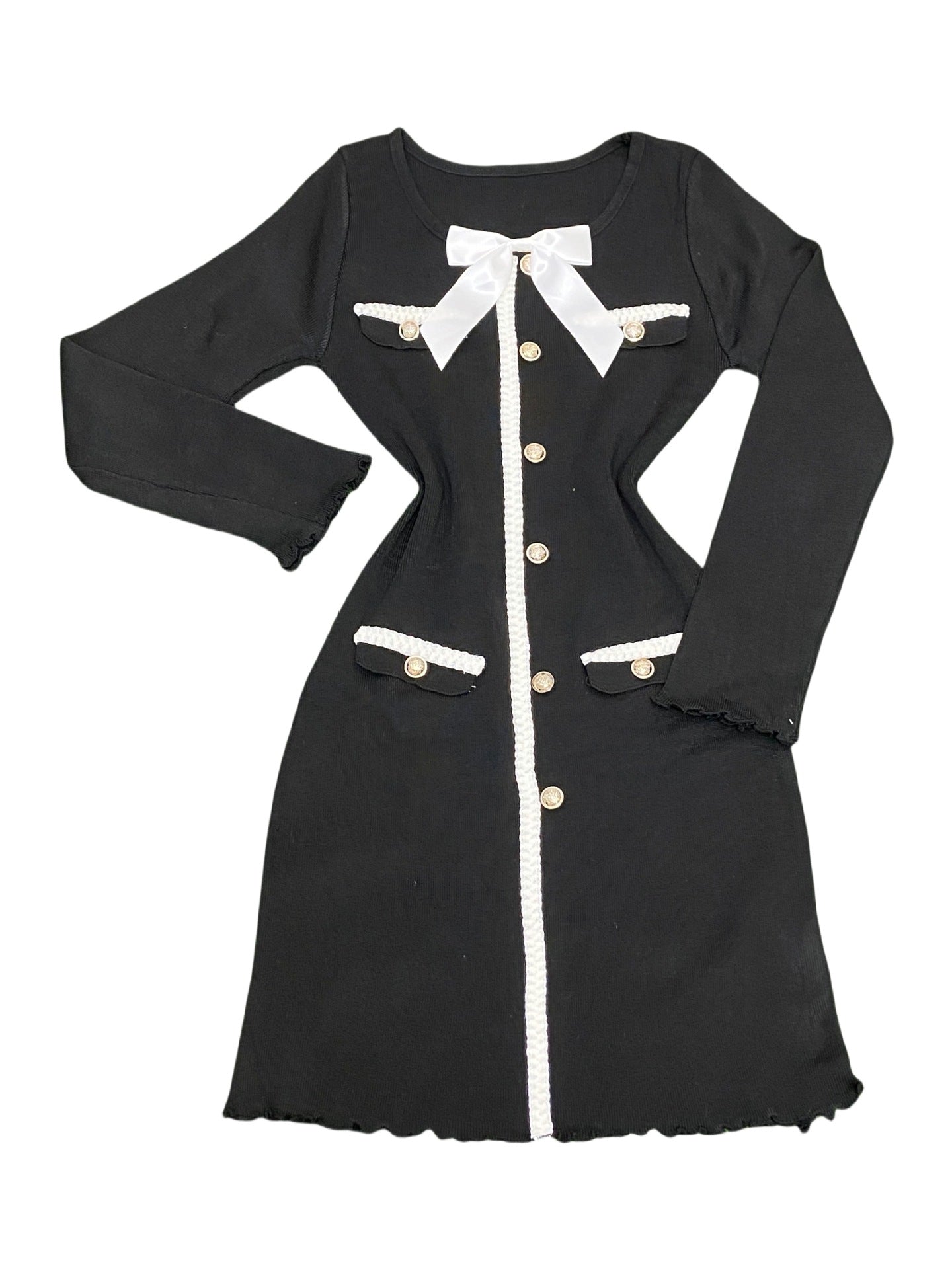 Chic Fashion Knit Long-Sleeve Bodycon Women's Dress 18