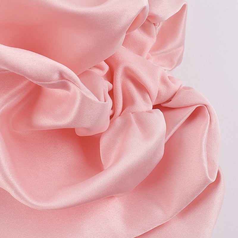 Women sexy Backless big bow Strapless dress 25