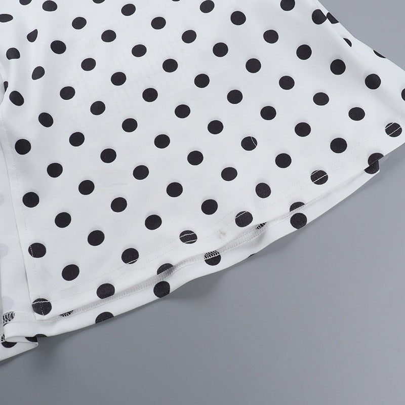 Summer Chic Polka Dot Sleeveless Halter Neck Slim Long Dress 15