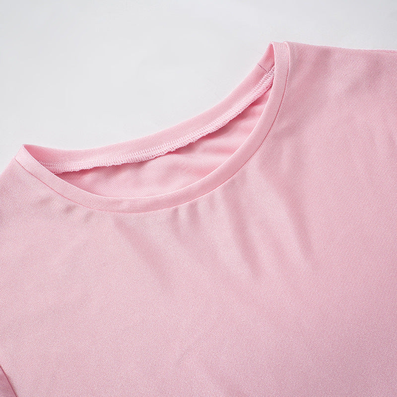 Women Spring Sexy Top and Shorts Sports Two-piece Set 12