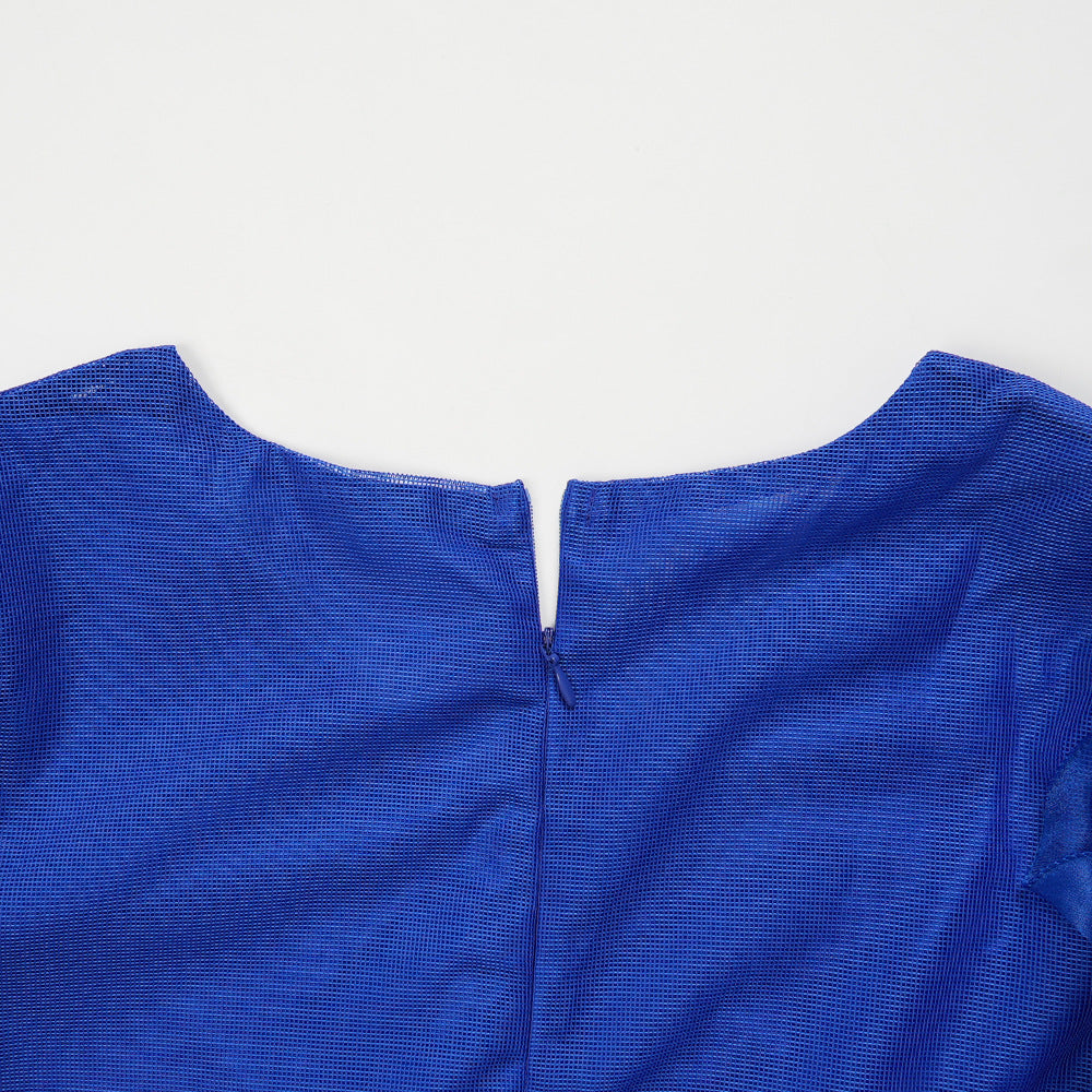 Plus Size African Women Beaded beaded v-neck dress 19