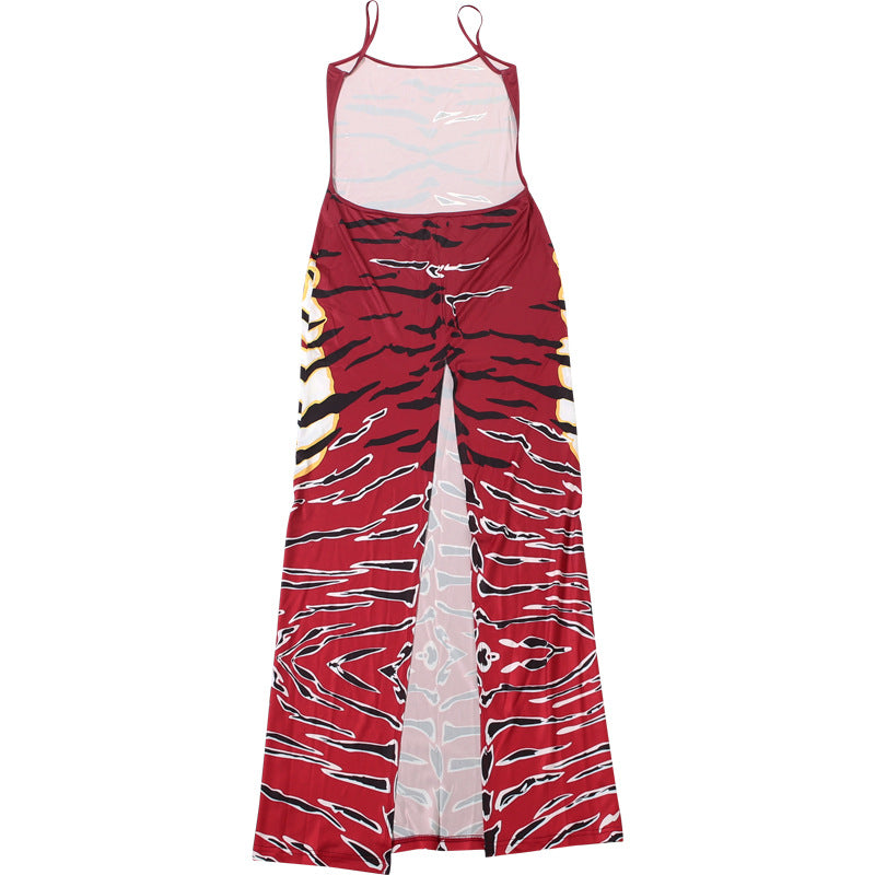 Women Fall Sexy Printed Backless Bodycon Dress 11