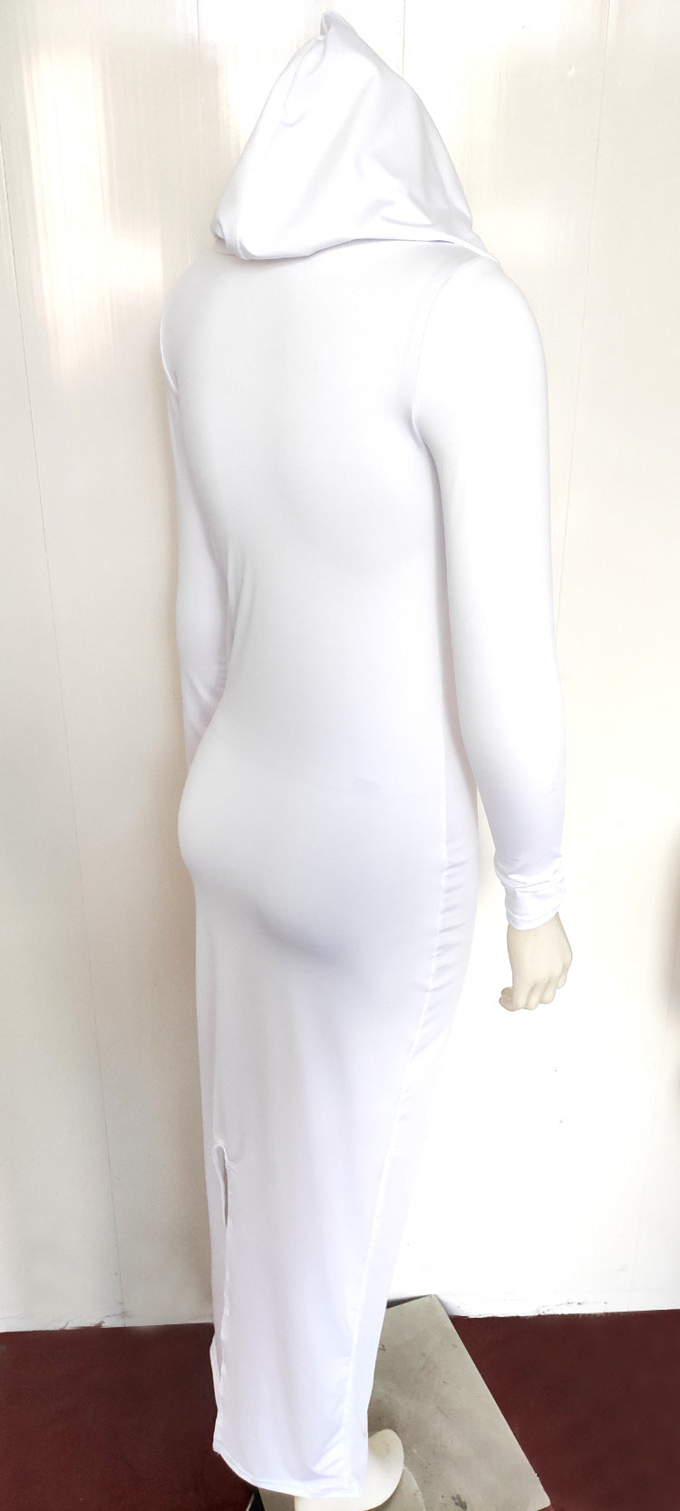 Women Casual Hooded back slit dress 13