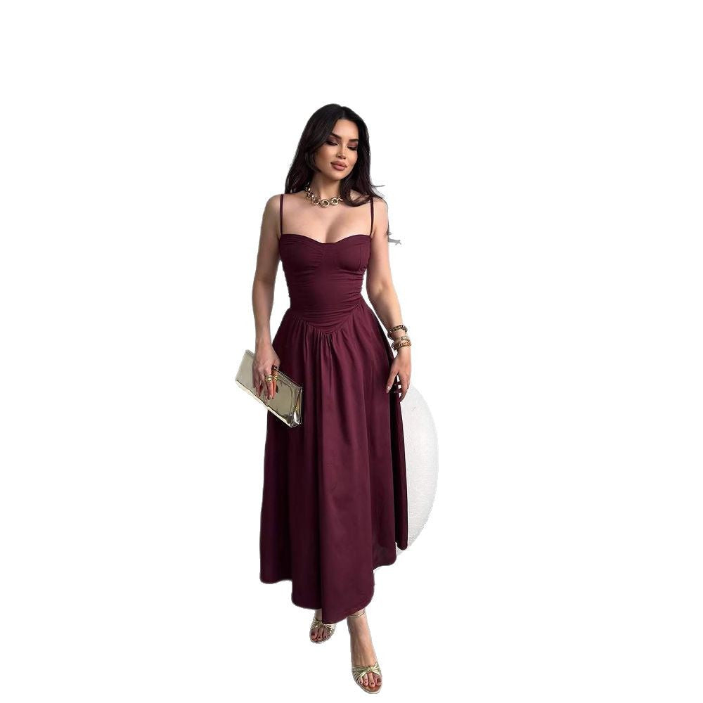 Women Summer Strapless French Sexy Dress 11