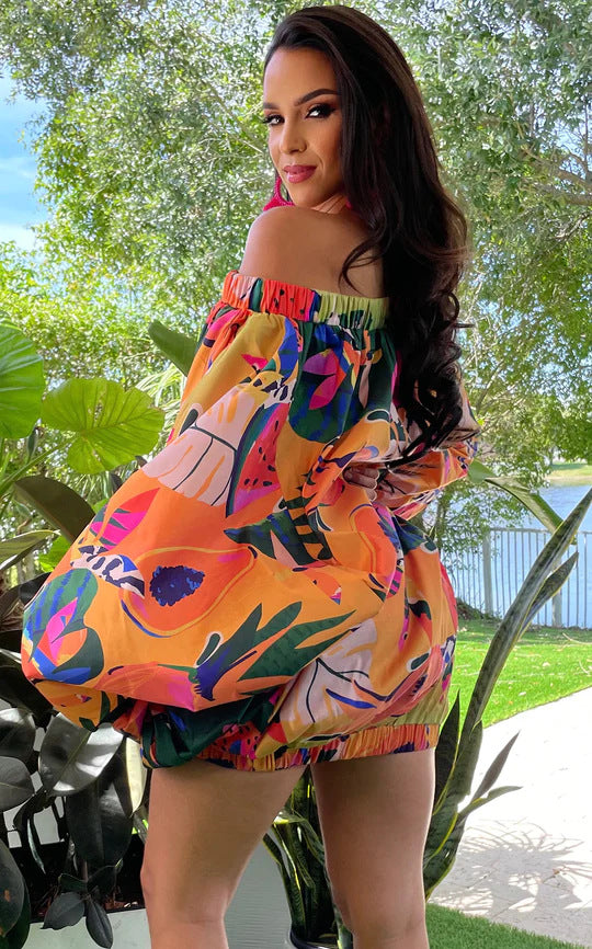 Women Loose Off Shoulder Mini Dress 9