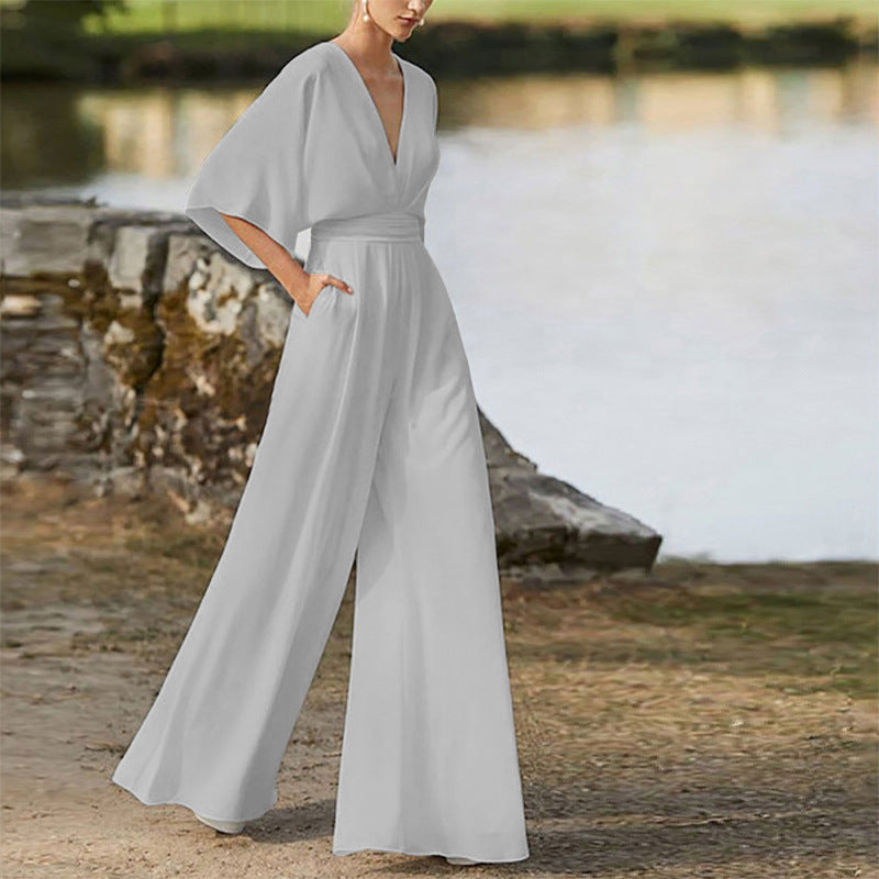 Women Bat Sleeves Jumpsuit 10