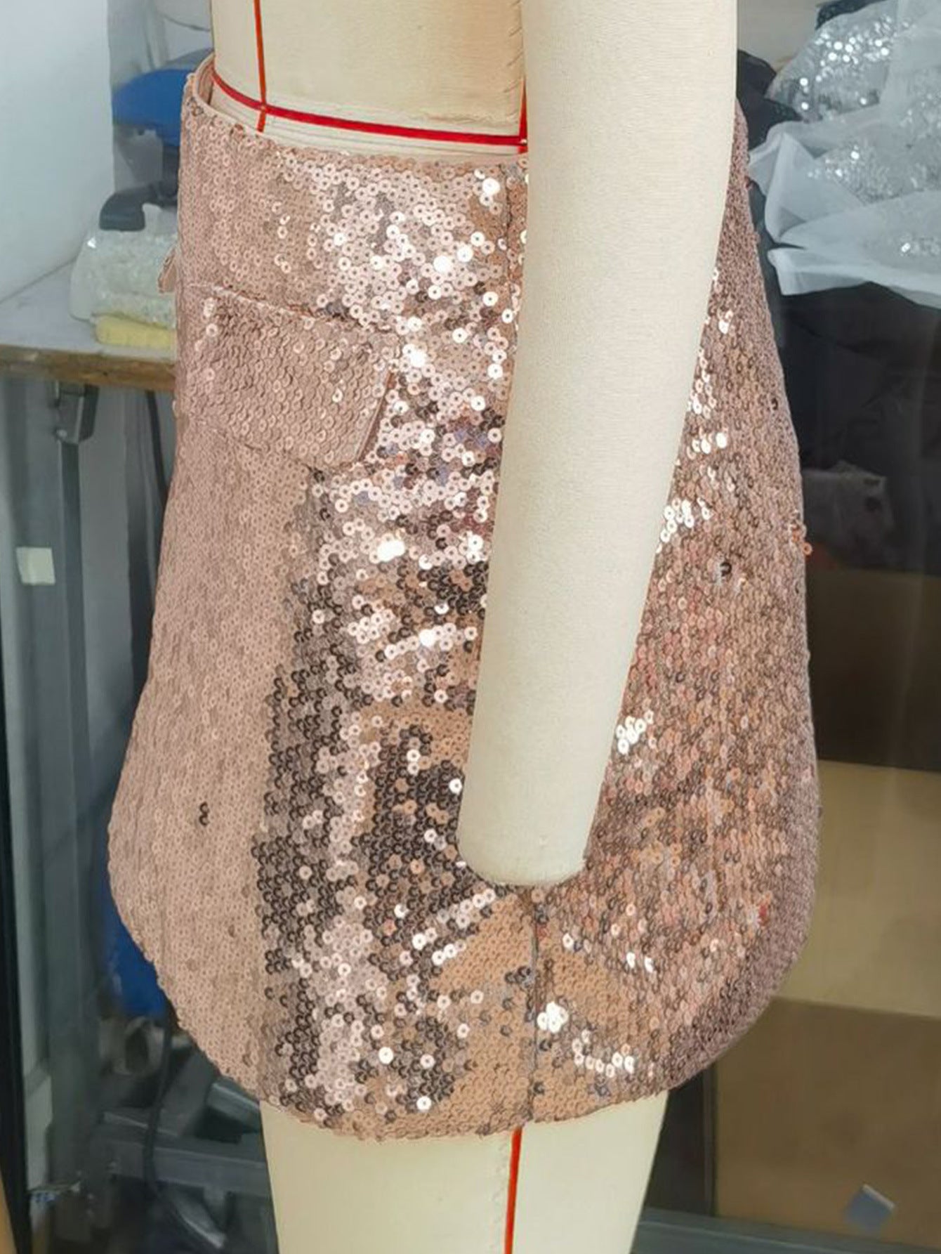 Summer women's Sexy sequined nightclub skirt 11