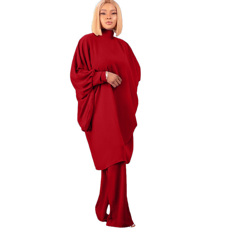 Autumn And Winter Chic Women's Suit Fashionable Baton Loose-Sleeved Shirt Straight-Leg Trousers Two-Piece Set 12