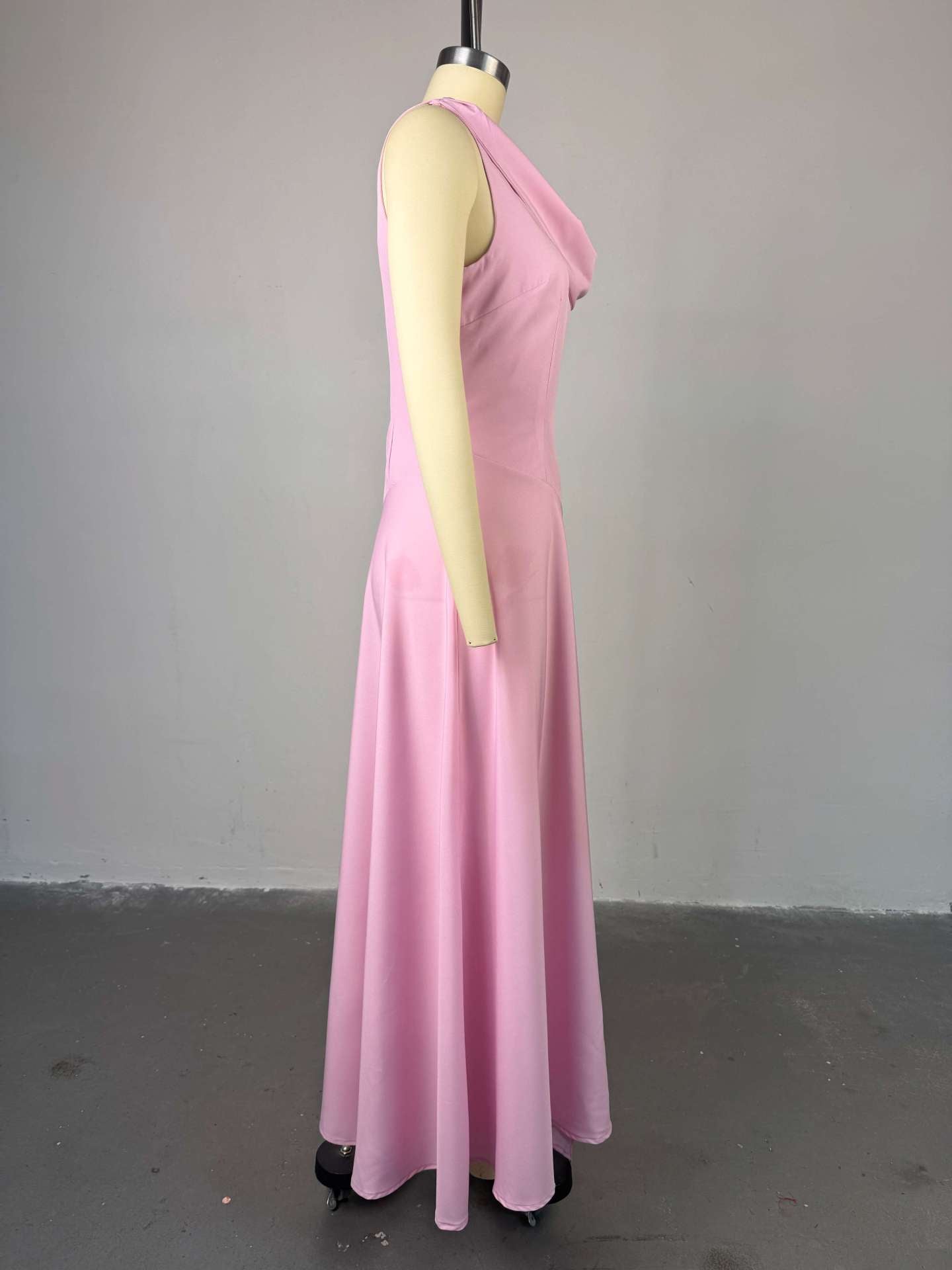 Women's Summer Chic Slash-Shoulder Slim Wasit Strap Maxi Dress 10