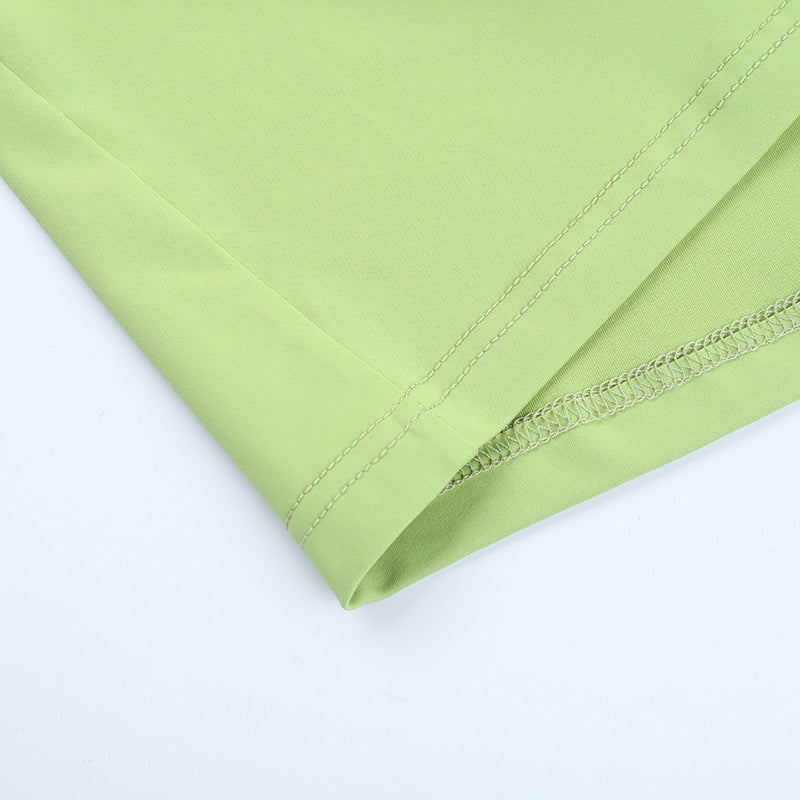 Women Summer Sexy One Shoulder Solid Bodycon Dress 10