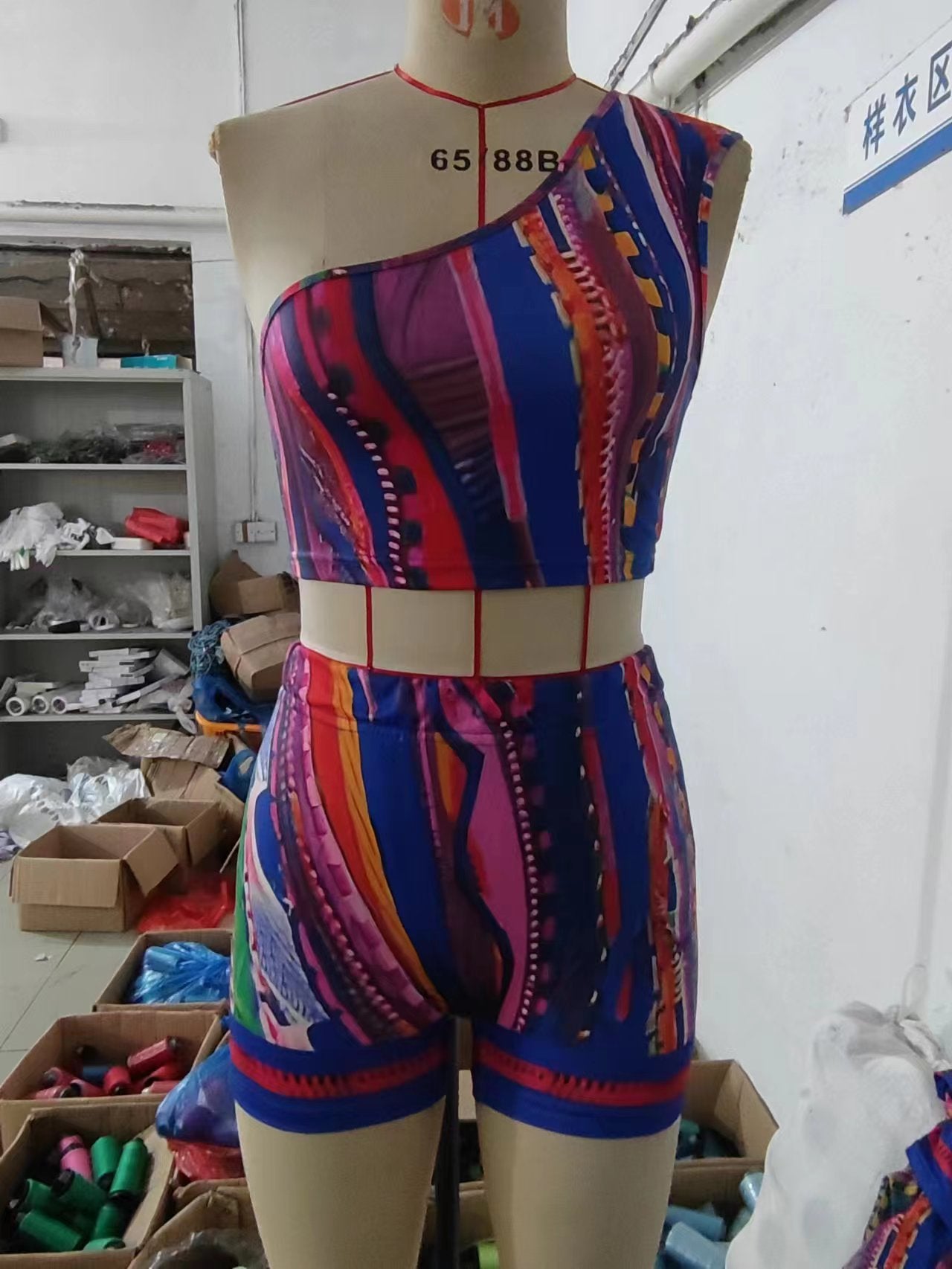 Abstract Printed Sexy Set Women 10