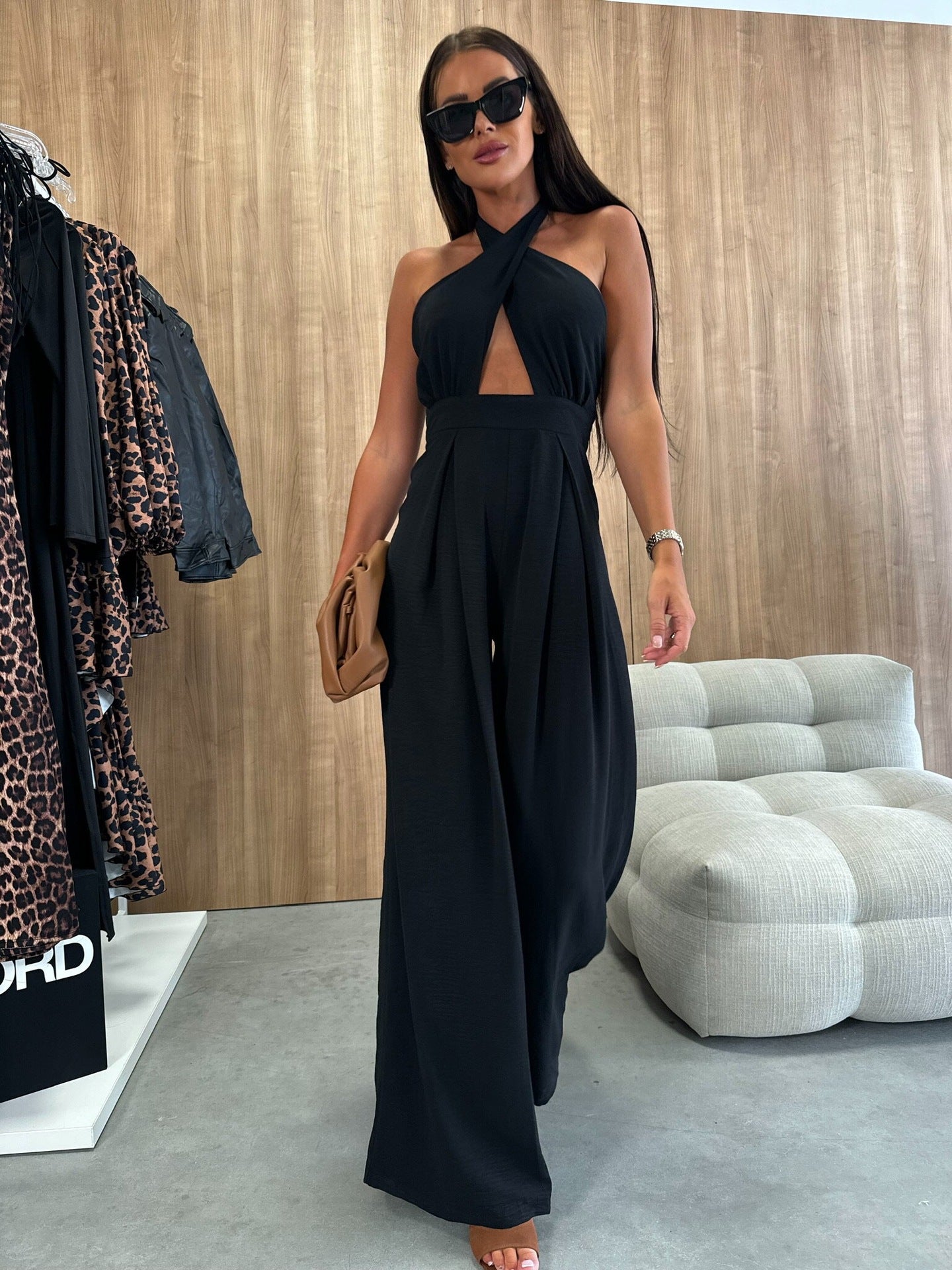 Women Sexy Halter Neck Jumpsuit 4