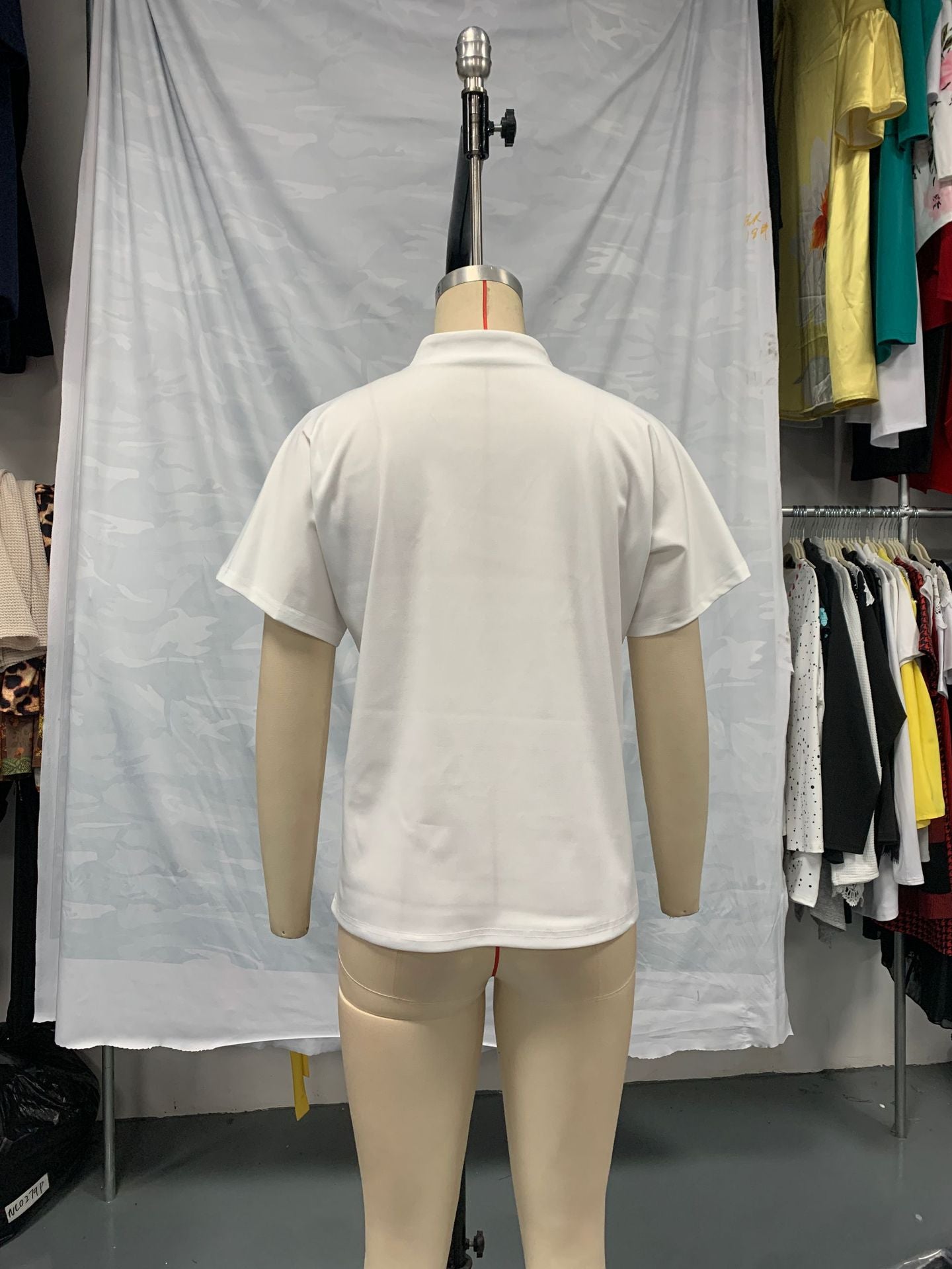 Fashion Casual Summer Slim Solid Color Short-Sleeved Tops T-Shirt 8