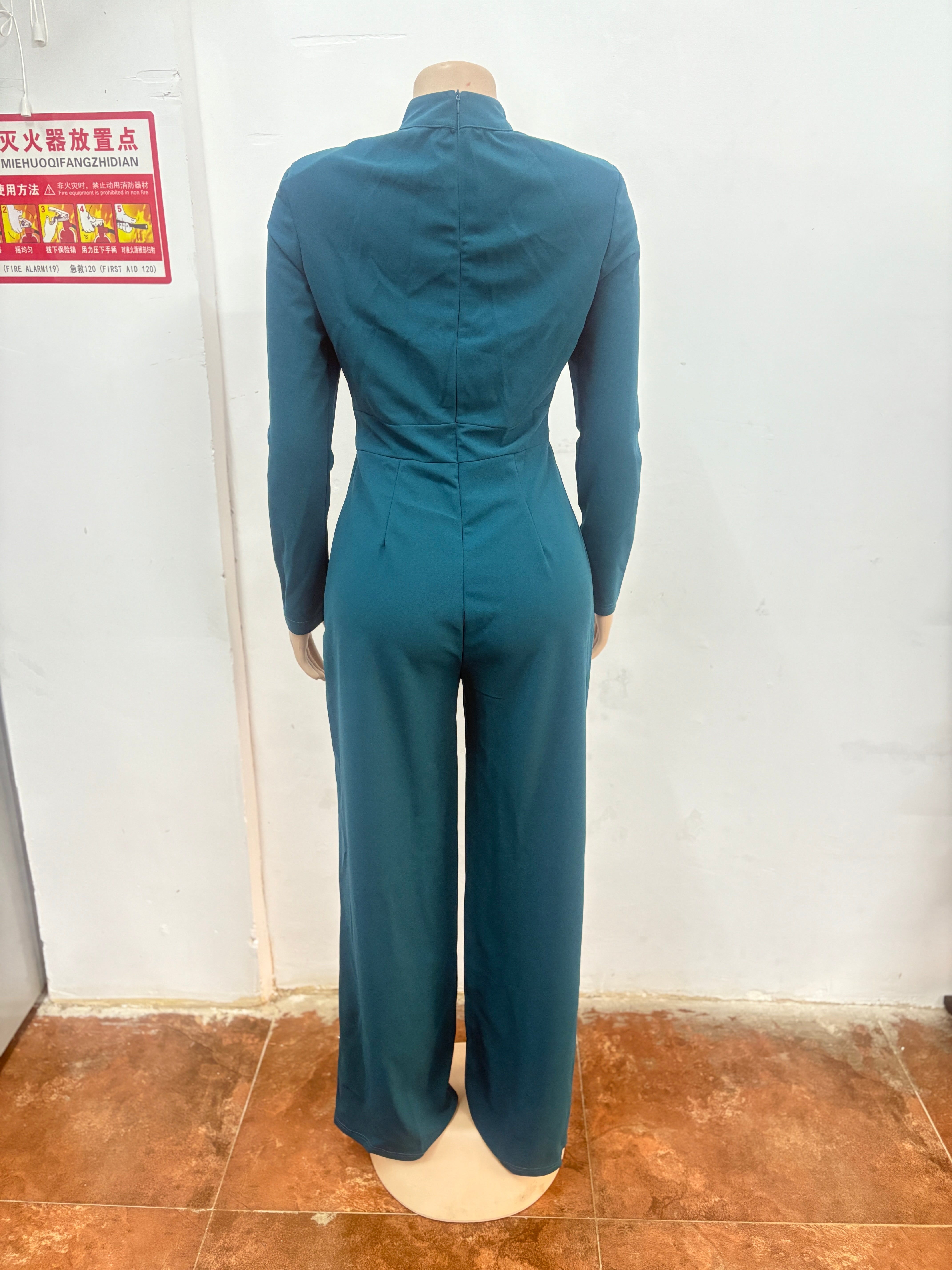 Elegant Cutout Neck Long Sleeve Wide-Leg Jumpsuit 18